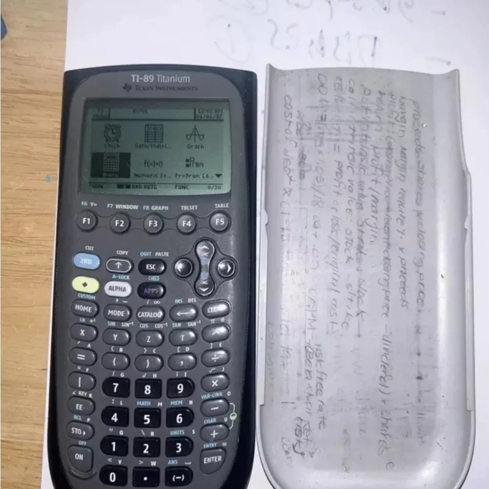 Texas Instruments TI-84 Plus C Ti 89 Graphing Calculator Cover ONLY Tested Black